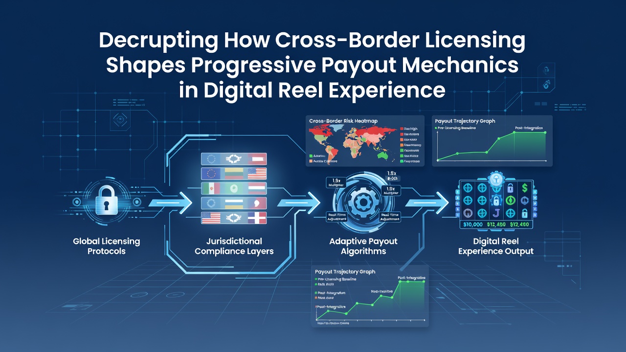 Diagram van progressieve payout-mechanica met licentie-invloeden